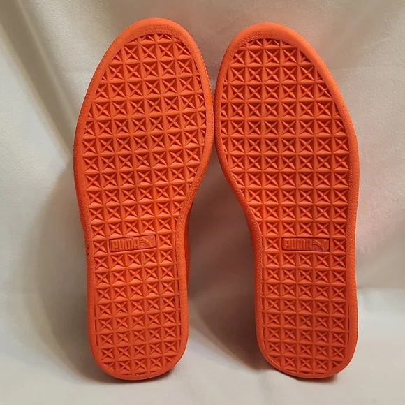 Puma Basket Neon Orange Patent Leather Lace-up sneakers (size 6.5C) - Picture 11 of 12